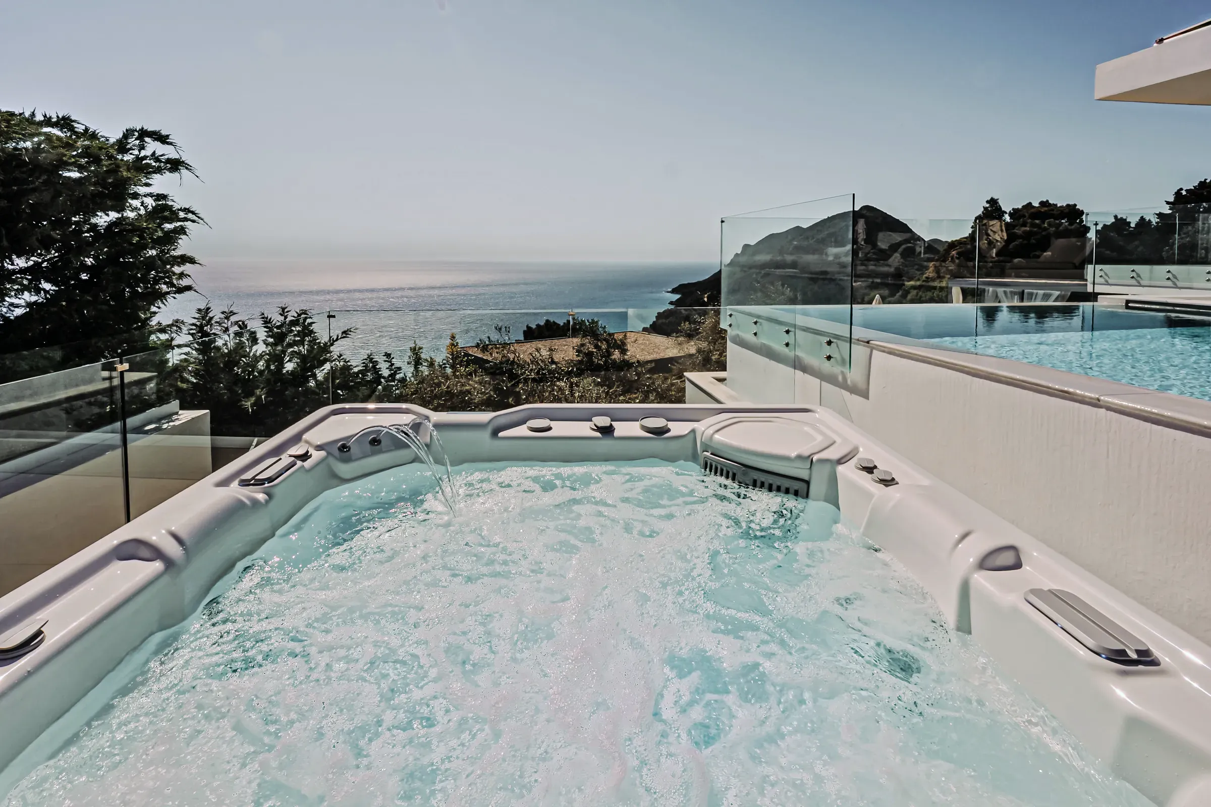 Infinity pool overlooking the Ionian Sea